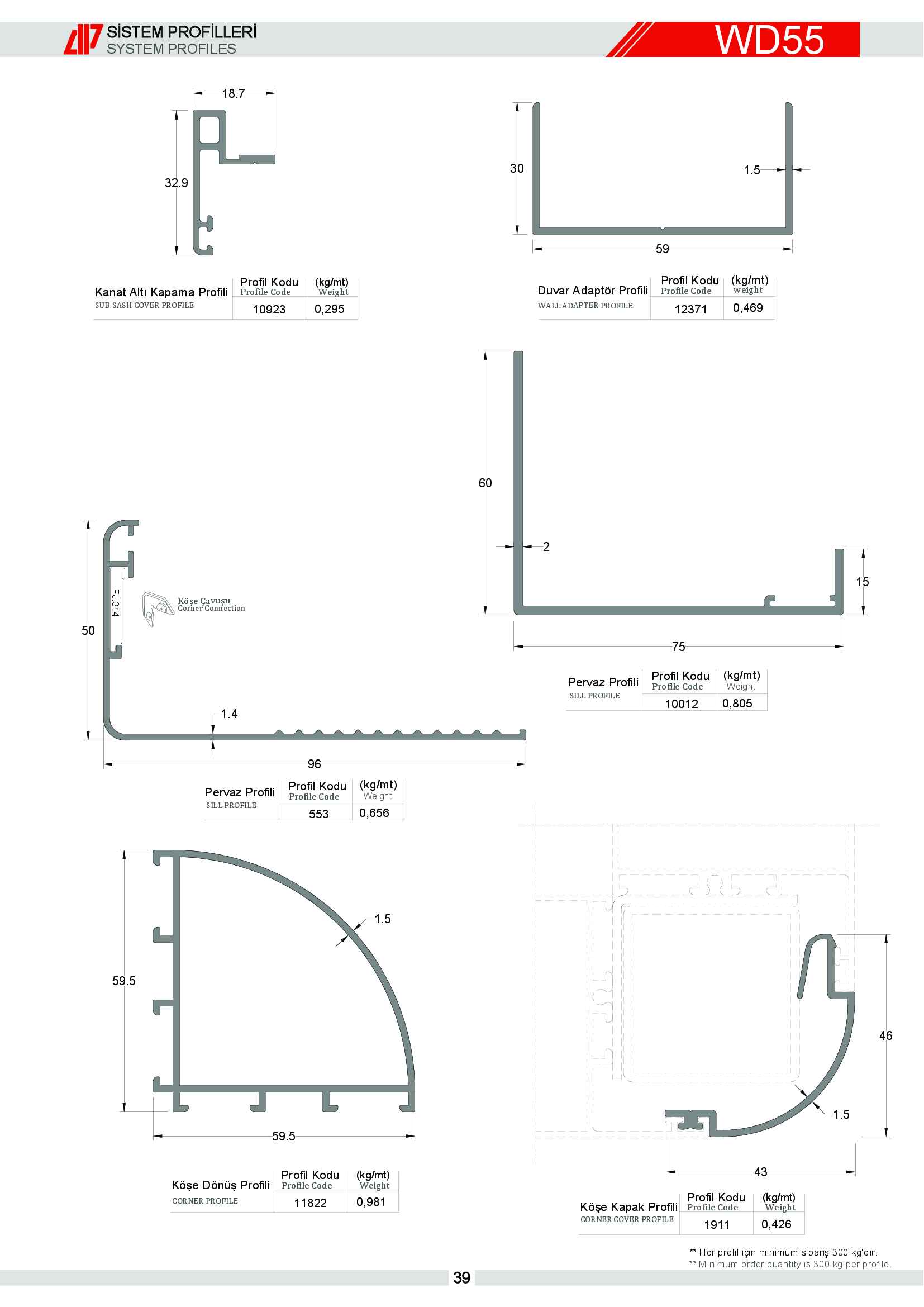S 55 Yalıtımsız Alüminyum 37